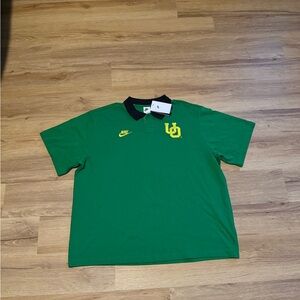 Nike University of Oregon - Ducks Green Polo with Black Collar